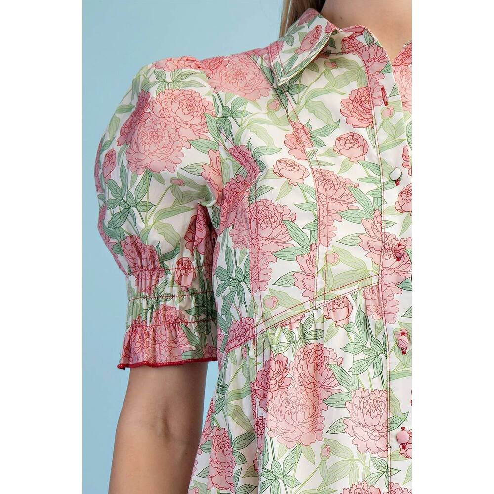 NEW GIGIO layla midi dress in rose mix - Picture 3 of 3